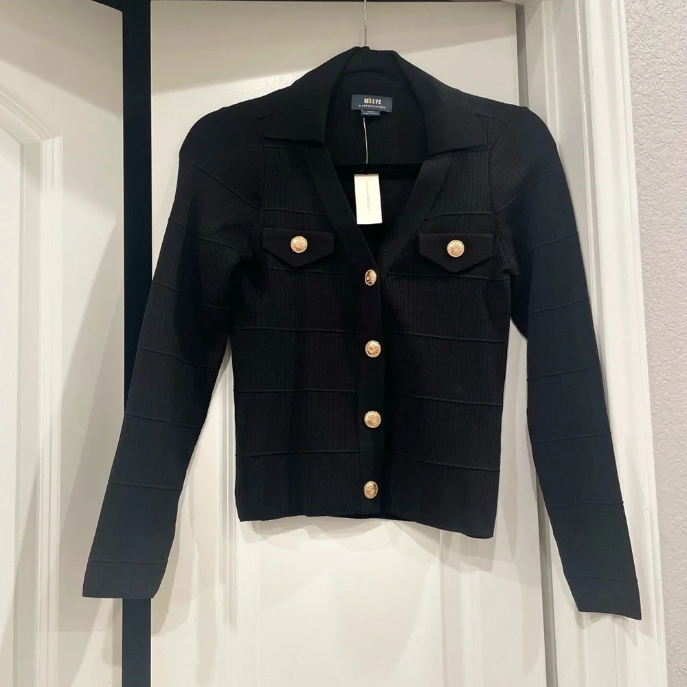 Anthropologie Maeve Collared Cardigan Sweater - Picture 6 of 12